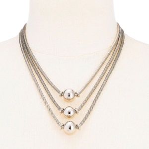 ALFANI TRIO OF SPHERES NECKLACE